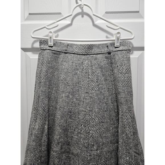 Vintage St Michael Wool A-Line Midi Skirt  Made Gray 32" Dark Academia 10 US - Picture 2 of 9
